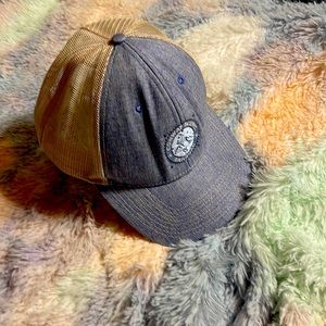 Blue and white mens hat